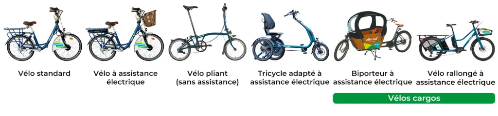 Offre vélos Vélycéo